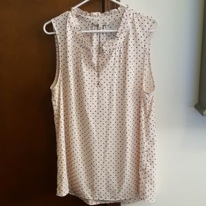 Sleeveless polka dot blouse , XL